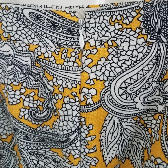Yellow, White & Black Print Pencil Skirt - Picture 8 of 11